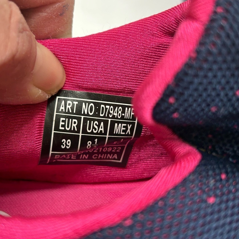 Women's Navy & Pink Athletic Sneakers - Picture 4 of 6